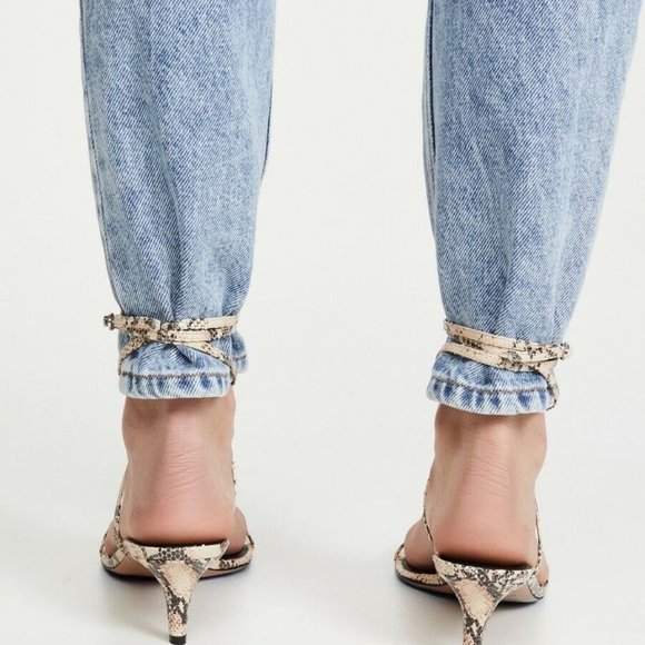 ISABEL MARANT ARIDEE NUDE SNAKESKIN SANDAL SIZE 37 - Picture 5 of 7